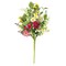 Artificial Flower Bush Peony Mix 21 Inch Green Stem Vase Filler Colorful Decor - Set of 2